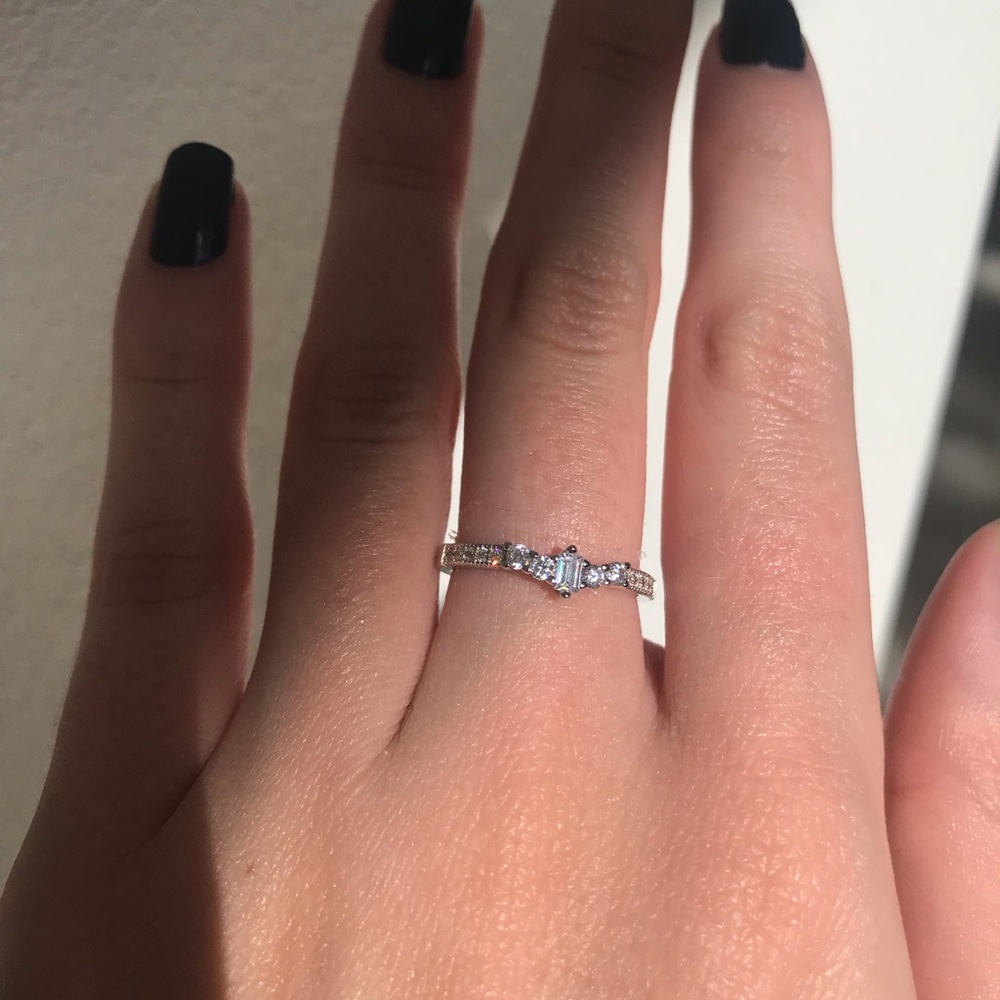 925 Sterling Silver Emerald Cut Ring - Picture 9 of 9